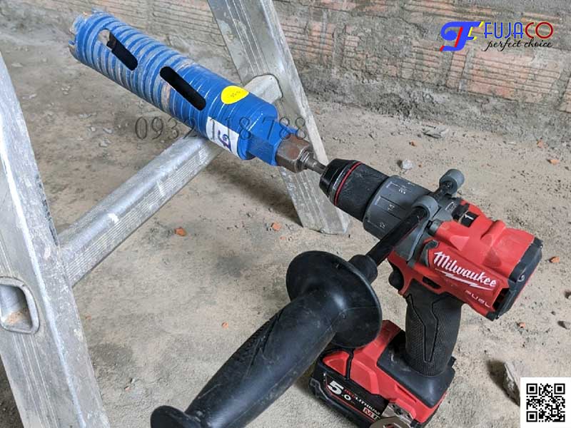 mũi khoan rút lõi gắn máy khoan pin lắp điều hòa